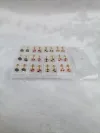 Titanium steel golden sunflower oil-dripping ear studs, 3 pairs of each of four colors Specification image